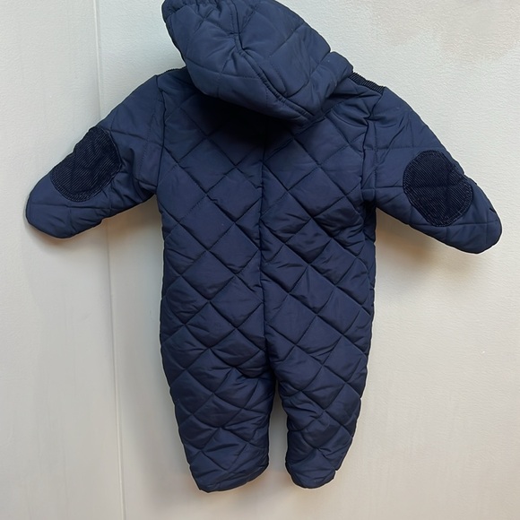 Rothschild Blue Quilted Footies One Piece Snowsuit - Picture 5 of 5
